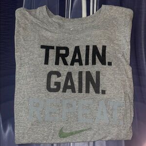 Nike Heather Gray Motivational Tee